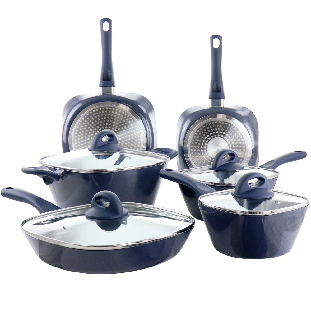 Soho Lounge 82622.10Rr Diamond 10 Piece Ceramic Nonstick Aluminum