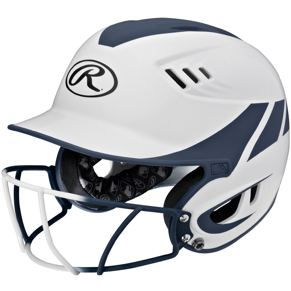 Rawlings R16H2Fgs Mn Velo Senior 2Tone Home Softball Helmet MaskNavy