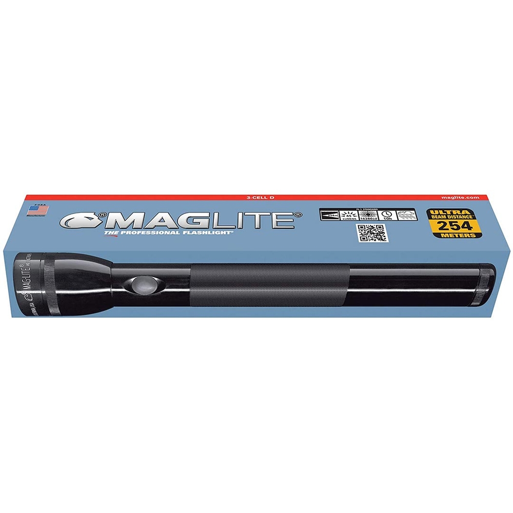 Maglite S3D105 Incandescent 3-Cell D Flashlight Silver Gift