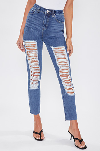Junior Dream High-Rise Distressed Denim Ankle Jeans