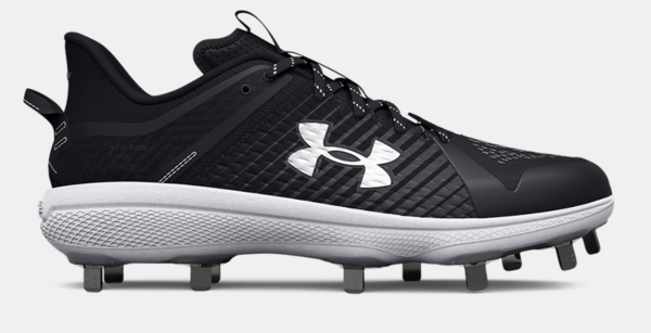 001-Black - Men's UA Yard Low MT Baseball Cleats