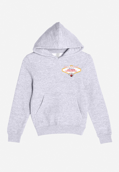 HEATHER GREY - Youth Premium Pullover Hooded Sweatshirt - w/ Print front and back