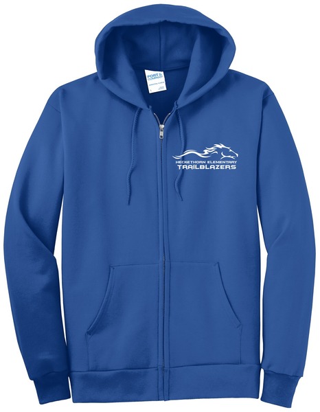 Royal - Fleece Full-Zip Hooded Sweatshirt