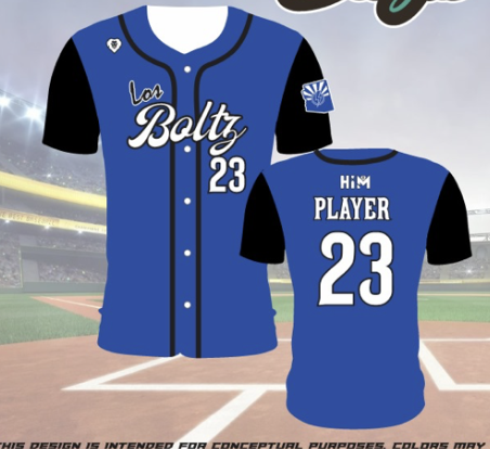 Blue - Los Boltz Full Button