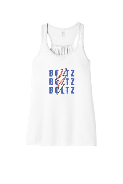 White - BELLA+CANVAS ® Women's Flowy Racerback Tank