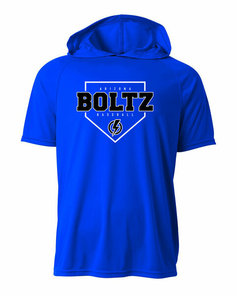 ROYAL - Boltz Home Plate Men's Cooling Performance Hooded T-shirt