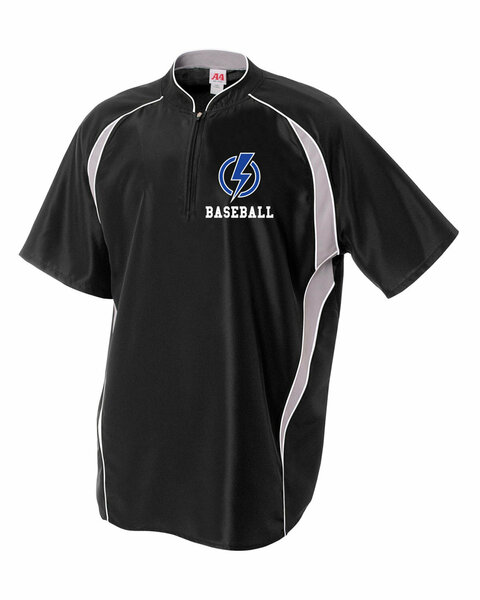 BLACK - Men's 1/4 Zip Batting Jacket