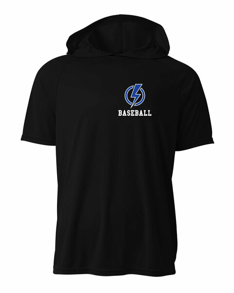 BLACK - Circle Bolt Men's Cooling Performance Hooded T-shirt