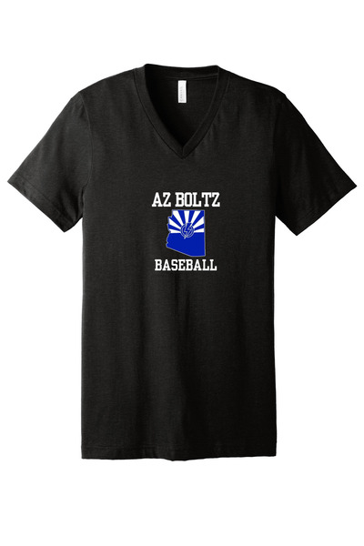 Black Heather - Home Plate BELLA+CANVAS ® Unisex Heather CVC V-Neck Tee