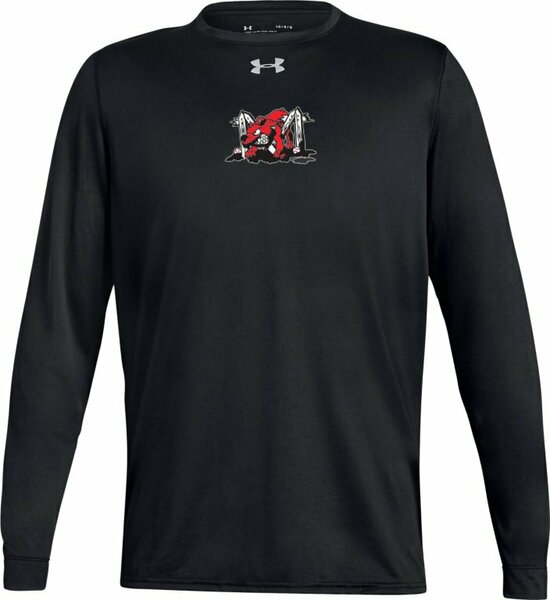 001 Black - Men's UA Tech™ Team Long Sleeve w/ Print