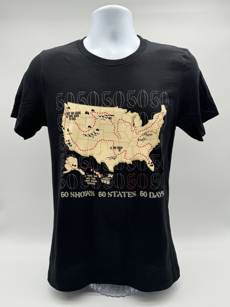 Black - 50 Tour Map Tee