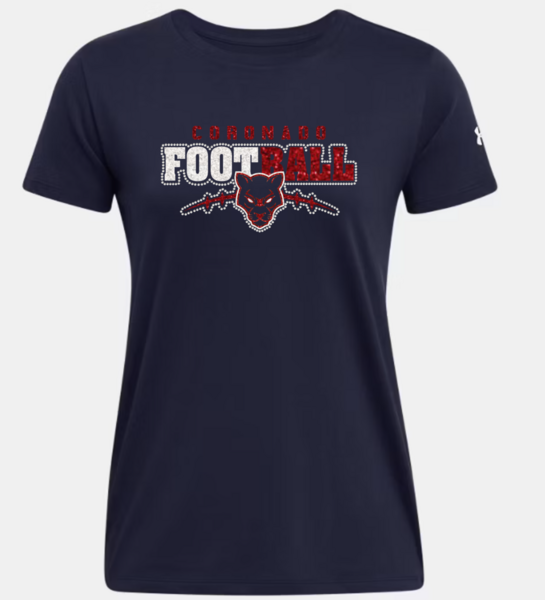 Navy - Women's UA Athletics Short Sleeve w/ bling