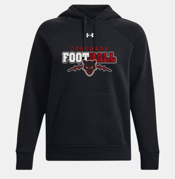 Black - Women's UA Rival Fleece Hoodie w/ Bling