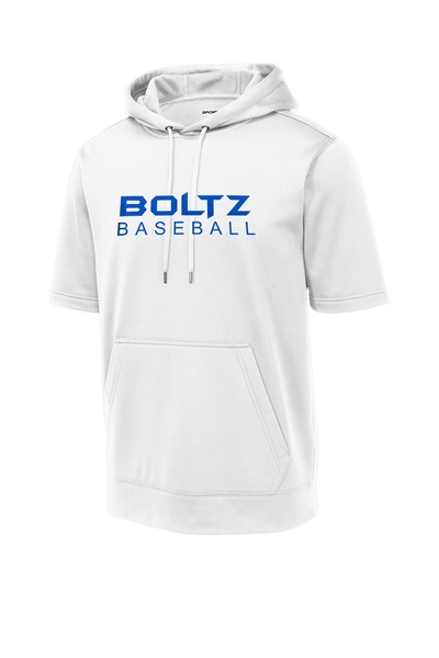 White - ® Sport-Wick ® Fleece Short Sleeve Hooded Pullover