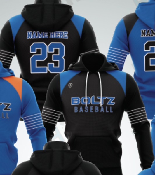 Black/Blue - Black with Blue Hoodie