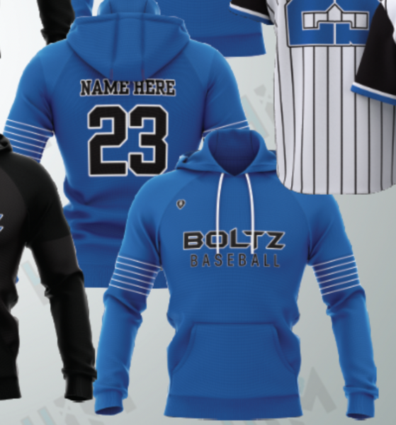 Blue/Orange - ALL BLUE HOODIE NEW