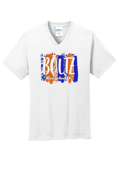 White - Bolts Baseball New Fun Logo