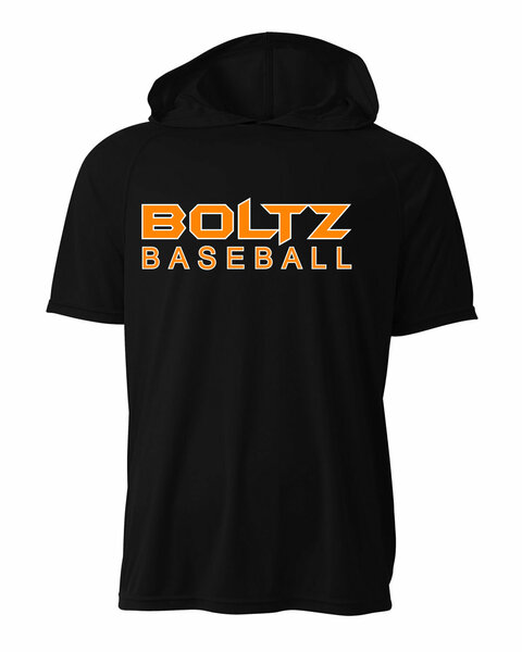 BLACK - Men's Cooling Performance Hooded T-shirt Orange Boltz OG