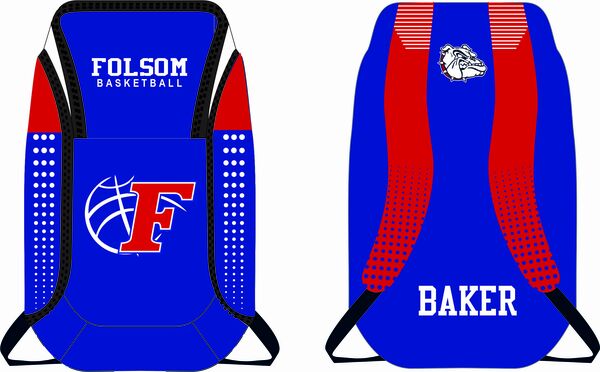 ROYAL/RED - Custom Sublimation Elite Backpack - FOLSOM 