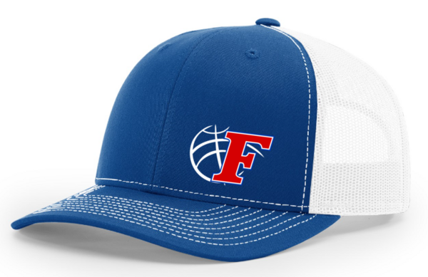 Royal/White - Adjustable Trucker Hat w/ EMB