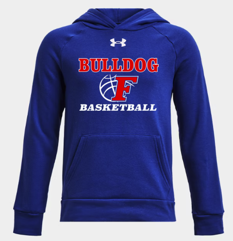 400-ROYAL - UA Rival Fleece Boys' Hoodie w/ PRINT