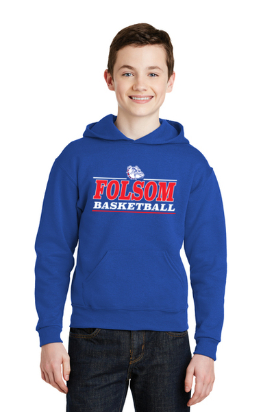 Royal - NuBlend® Youth Hooded Sweatshirt w/ PRINT