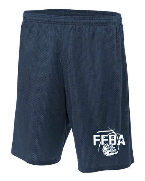 Navy - Youth Six Inch Inseam Mesh Short Practice w/ Print
