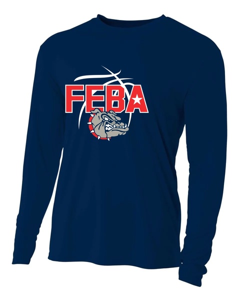 NAVY NVY - Adult SureColor Long Sleeve Cationic Tee Shooter W/ Print 