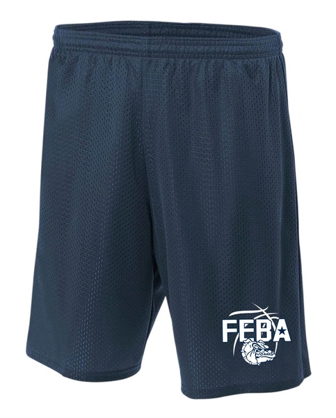 Navy - Adult Seven Inch Inseam Mesh Short Practice w/ Print 