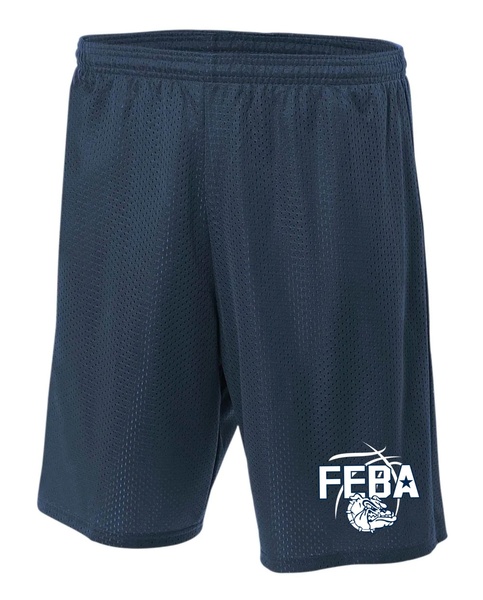Navy - Adult Seven Inch Inseam Mesh Short Practice w/ Print 