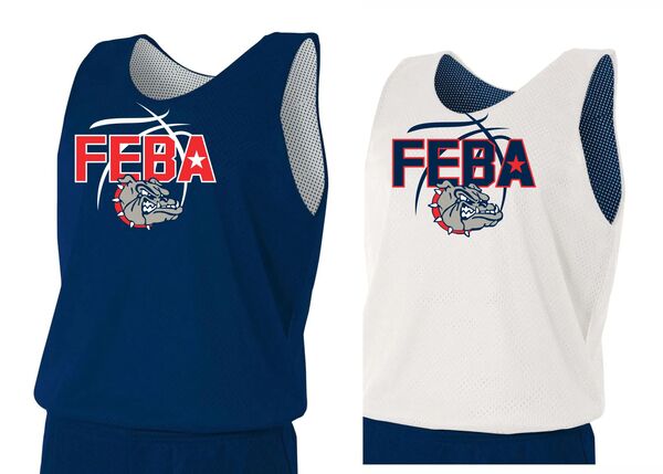 NAVY/WHITE NVW - WOMENS Reversible Mesh Tank Practice w/ Print & numbers back