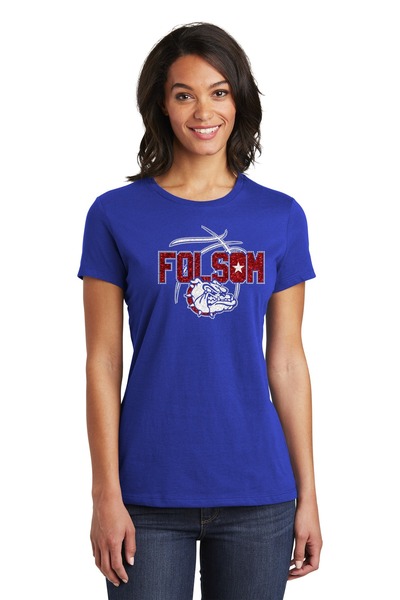 Deep Royal - Women's Very Important Tee w/ Glitterflake and Rhinestones 