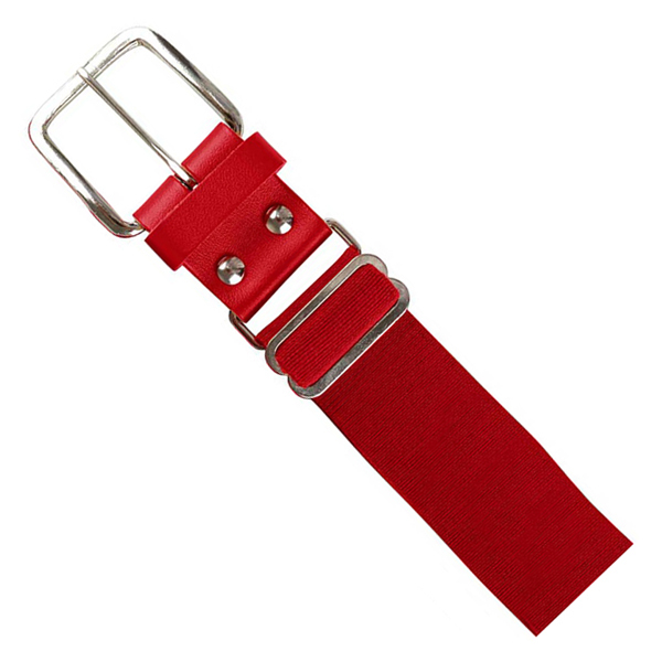 Scarlet - Youth Adjustable Baseball Belt, 1.5 Wide Leather Tab 