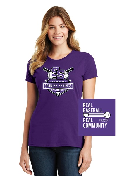 Team Purple - ® Ladies Fan Favorite Tee w/ PRINT FRONT & BACK