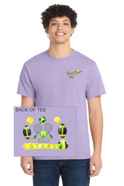 Lavendar - Core Cotton Tee w/ Print Front and Back