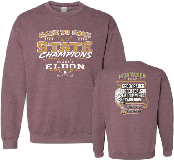 Heather Maroon - Heavy Cotton Crewneck Sweatshirt (1)