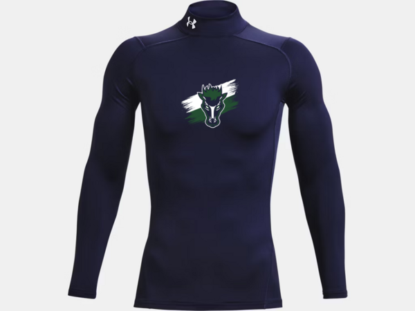 410- Navy - ColdGear Compression Men's Mock w/ Print (CF)