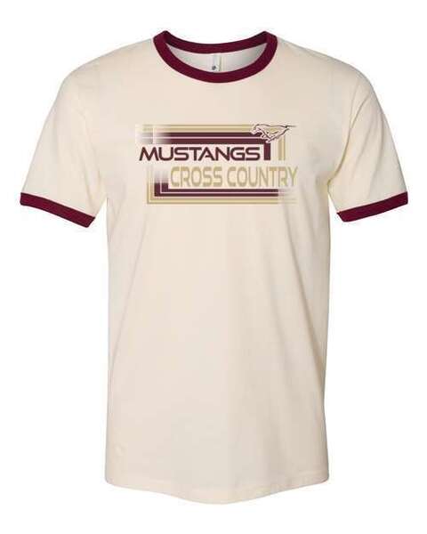 Natural/Maroon - Unisex Cotton Ringer T-Shirt - XC