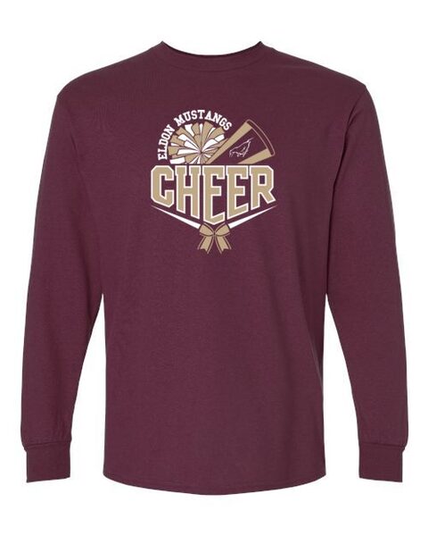 Maroon - Ultra Cotton® Long Sleeve T-Shirt - Cheer
