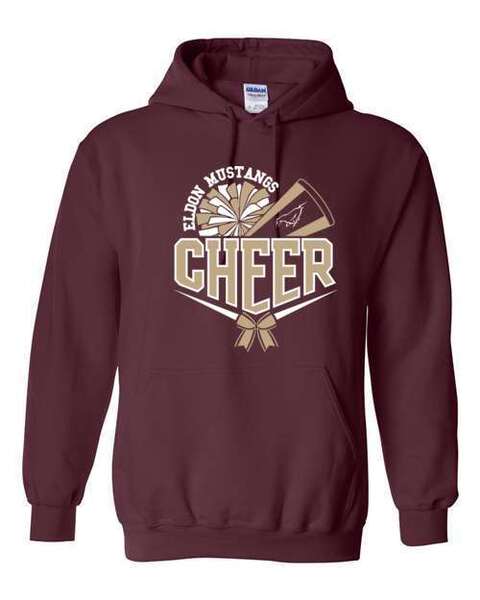 Maroon - Heavy Cotton Hooded Sweatshirt 