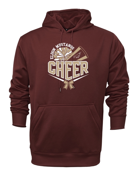 Maroon - Athletic Pullover Hooded Sweatshirt