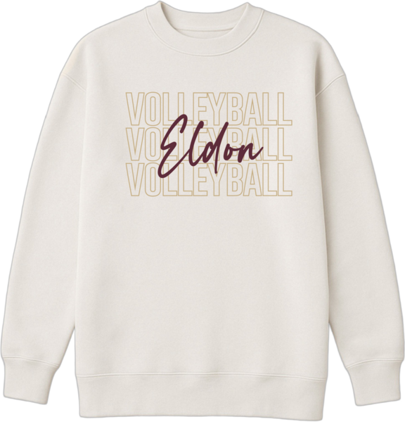 Off White - Ladies Oversized Crew - VB