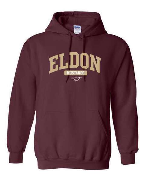 Marron - Heavy Cotton Hooded Sweatshirt  - Logo 2