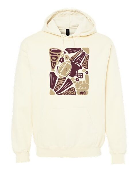 Cream - Heavy Cotton Hooded Sweatshirt - FB2