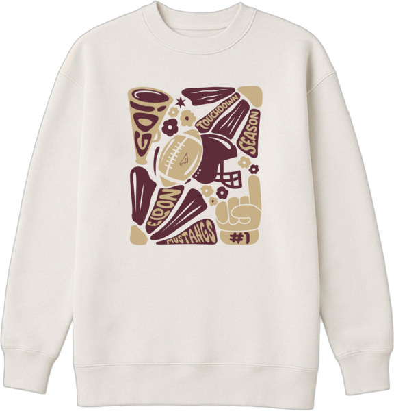 Off White - Ladies Oversized Crew - FB2