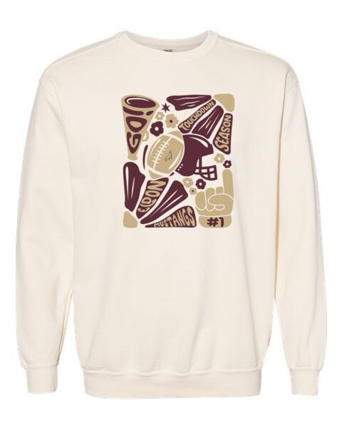 Ivory - Unisex Garment Dyed Crewneck Sweatshirt - FB2