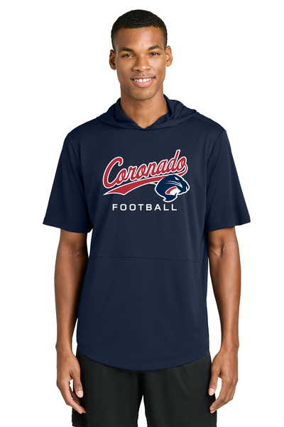 NAVY - Sport-Tek® Club Short Sleeve Hoodie W/ PRINT