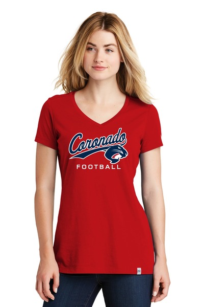 Scarlet - ® Ladies Heritage Blend V-Neck Tee  W/ PRINT