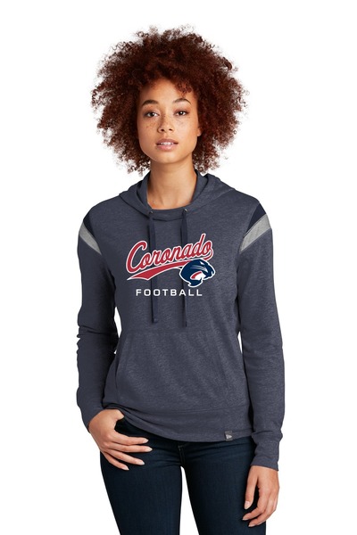 True Navy Heather/True Navy/Rainstorm Grey Heather - ® Ladies Heritage Blend Varsity Hoodie W/ PRINT