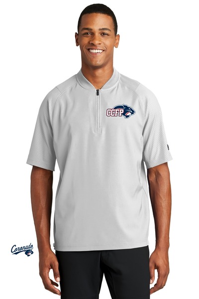 White - ® Cage Short Sleeve 1/4-Zip Jacket W/ EMBROIDERY